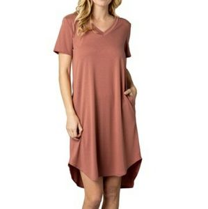 Acting Pro Women'S V-Neck Dress With Side Pockets